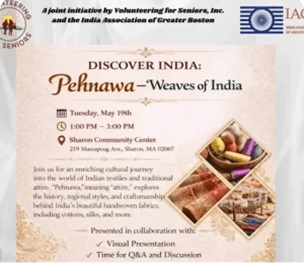 Cultural weaving presentation flyer