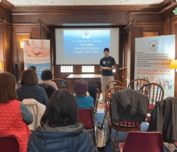 Speaker at health workshop