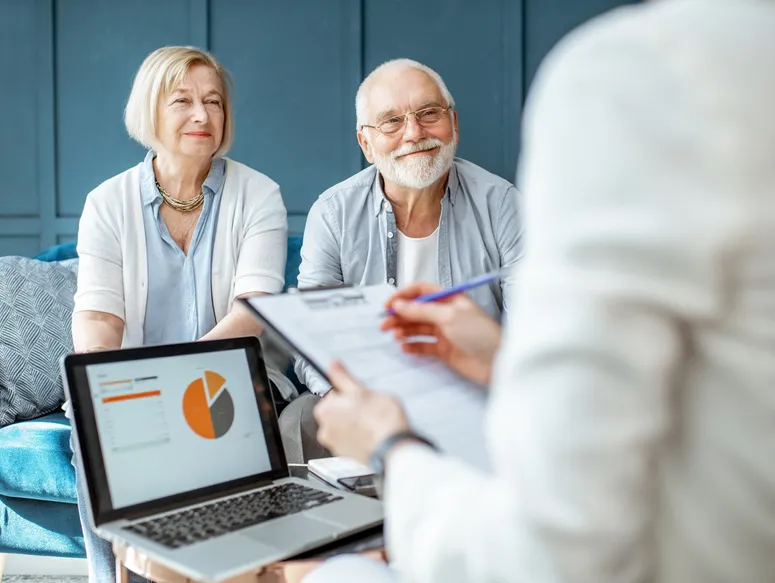 Retirement planning discussion with advisor and couple