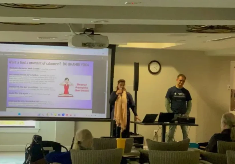 Presentation in a conference room