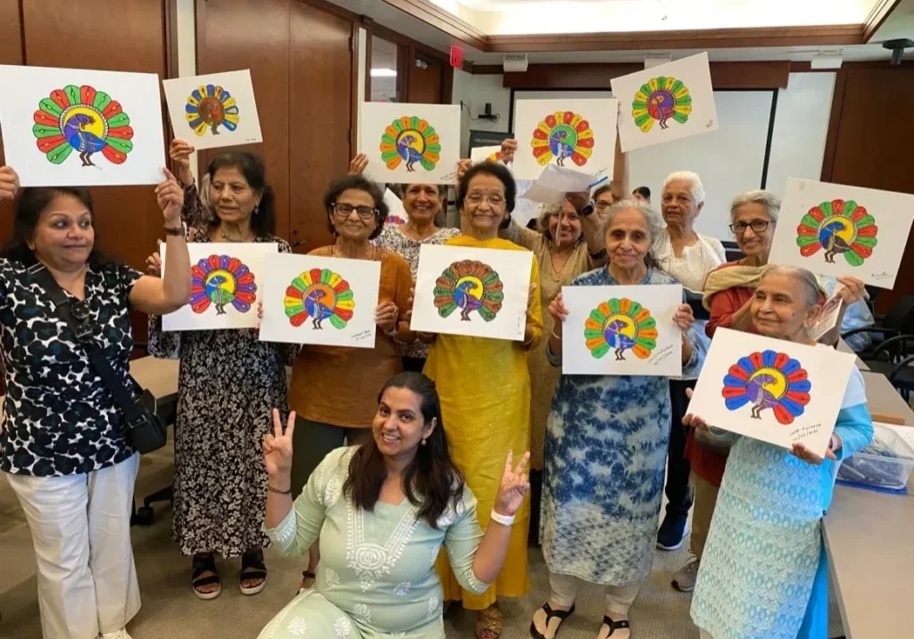 Group proudly displays colorful artwork