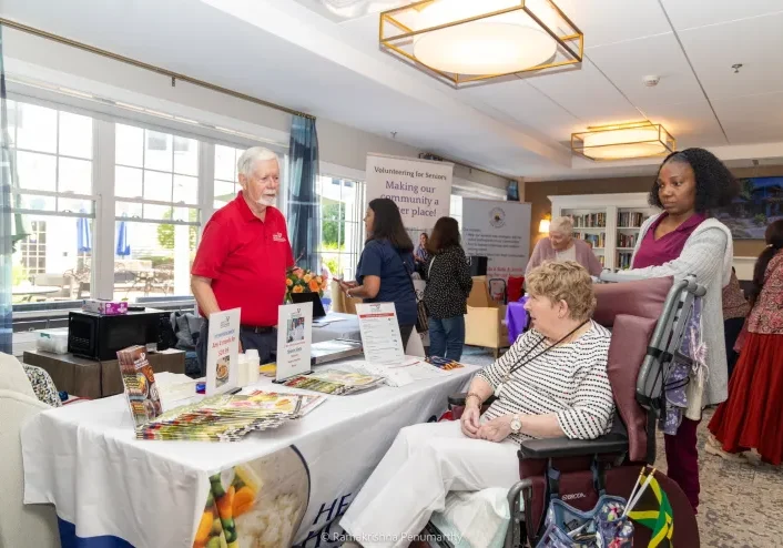 Community event with informational booth